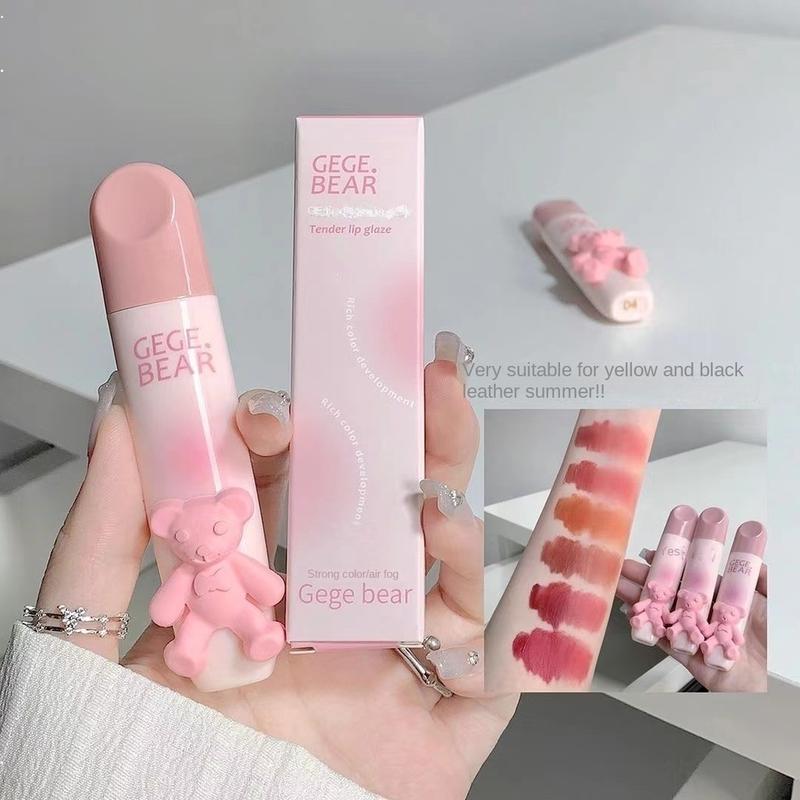 Cb069 Gege Bear-Son Bóng Mờ, Màu Hồng, Dễ Thương, Dưỡng Ẩm, Lâu Trôi, Không Phai, Nhiều Màu Sắc Cosmetic Mỹ Phẩm Trang Điểm Nữ Son Môi Women
