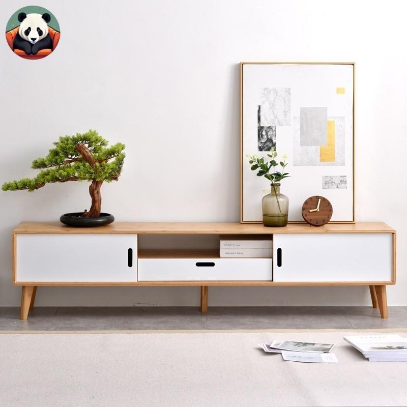 【SG Sales】Solid Wood TV Cabinet, Floor Cabinet, Modern Minimalist Small Unit, Low Cabinet, Living Room Storage Cabinet, Combination Table 8
