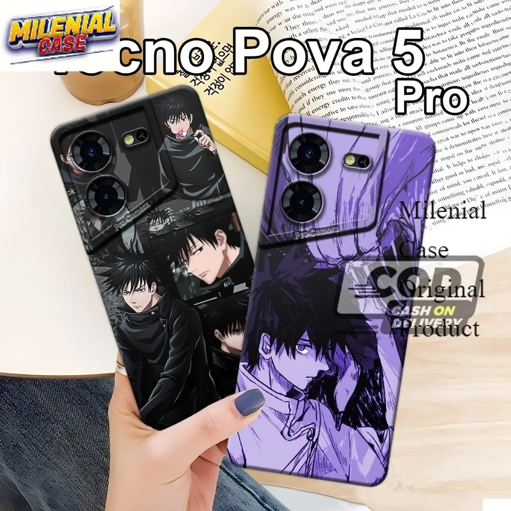 Softcase Tecno Pova 5, Pova 5 Pro Terbaru Motif Anime Gojo JUJUTSU Case Anti Slip Casing Anime Keren Softcase Tecno Pova Silikon Tpu Pro Camera Kesing Tecno Terbaru Cover Handphone Pelindung Hp Tecno Airo Case Bisa COD BAYAR DITEMPAT