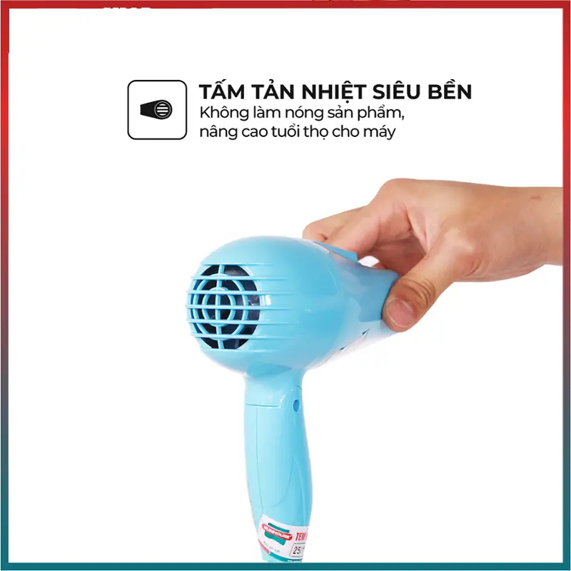 Máy sấy tóc mini Sunhouse SHD2305 - 2 tốc độ sấy - Tay cầm gấp gọn - Bảo hành 12 tháng maysay 1