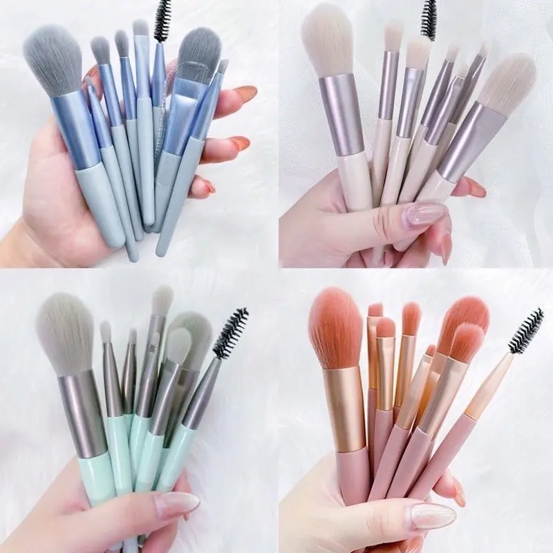 Bộ trang điểm 10 món L2 có phấn phủ , bảng mắt , sonkem , kẹp mi ,... cosmentics Cosmetic Son Môi Kem Nền 2