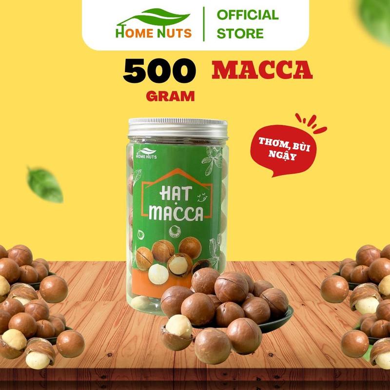 Hạt Macca sấy nứt vỏ Home Nuts - 1 Hũ 500gram không chiên qua dầu, không chất bảo quản, tốt cho sức khỏe | Snack, Ăn Vặt, Food, hạt mắc ca tự nhiên quả hạch & đậu