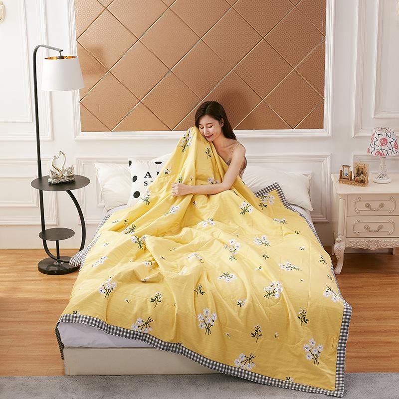 Product Introduction of Factory Direct Supply Summer Blanket Airable Cover Single Double Thin Quilt Gift Quilt Spring and Autumn Duvet Insert Machine Washable Summer Blanket 1
