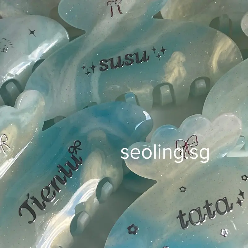 [seoling babi] [CHÍNH GỐC] [CUSTOM TÊN] [FREE TRANG TRÍ] Kẹp Tulip cánh bướm custom chữ ánh bạc ánh vàng tặng em bé xinh yêu độc quyền gói quà tặng sẵn 3