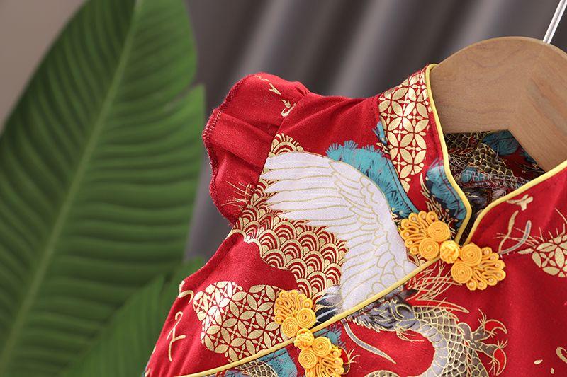 Product Introduction of Váy sườn xám nữ Phong Cách Trung Quốc được cải thiện, Thích hợp cho mùa hè, đi catwalk, váy Tang cho bé gái Nhỏ Váy trẻ em, nữ cao cấp, năm 2023 14