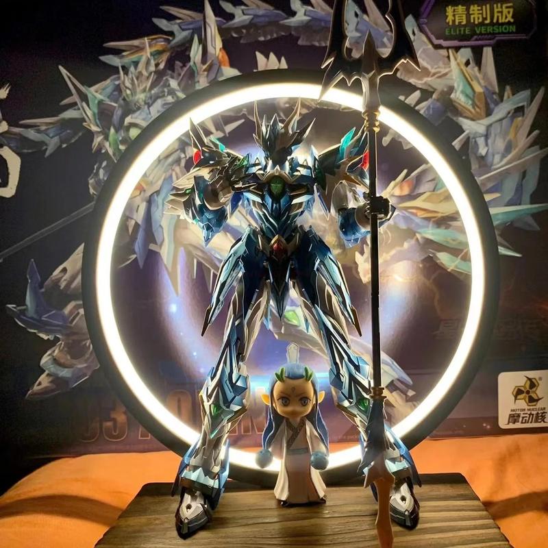 Product Introduction of In Stock Anime Mobile Suit Warm Light Led Ring Lamp Usb Socket Display Bracket Light Ring Christmas Gifts Anime Figures Toys 16