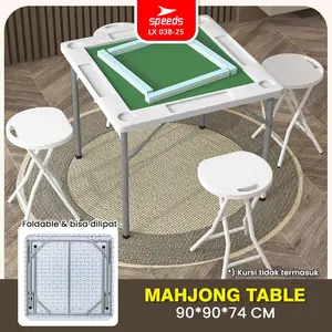 Meja Main Mahjong Mahyong 90x90x74cm Meja Permainan Indoor Outdoor Piknik Serbaguna 038-25