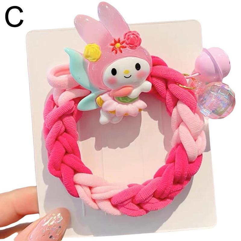 Product Introduction of Ikatan Rambut Kuromi Kartun, Comel dan Fesyen, Gelung Rambut Anjal, Sesuai untuk Ekor Kuda Manis, untuk Kanak-kanak Perempuan, U1C2 31