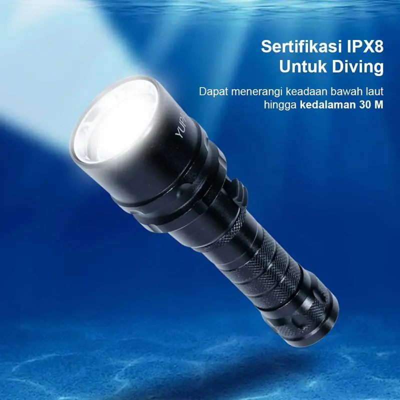 YUPARD Senter LED Diving Flashlight Waterproof L2 1200 Lumens - G300 2