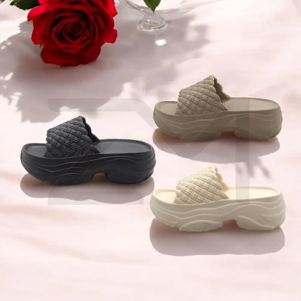 A523 | Sandal Selop Wanita Cantik | Sendal Wedges kekinian Tinggi 6cm