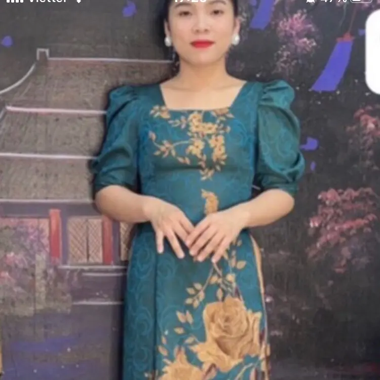 ÁO DÀI CỔ VUÔNG CQ8