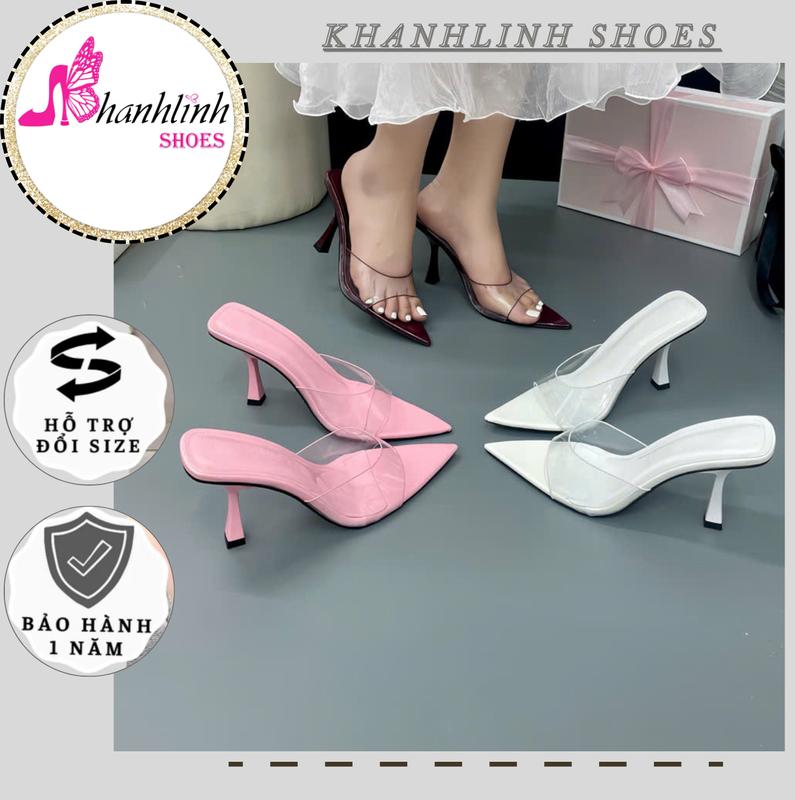 GIÀY CAO GÓT NỮ 9 PHÂN - KHANHLINH SHOES - GÓT NHỌN 9CM MŨI NHỌN QUAI TRONG - GUỐC NỮ THỜI TRANG