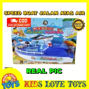 MAINAN ANAK KAPAL BATERAI LT 117 FIRE JET SPEED BOAT PERAHU KAPAL LAUT BISA JALAN DI AIR BATERAI PROMO TERMURAH COD KLT