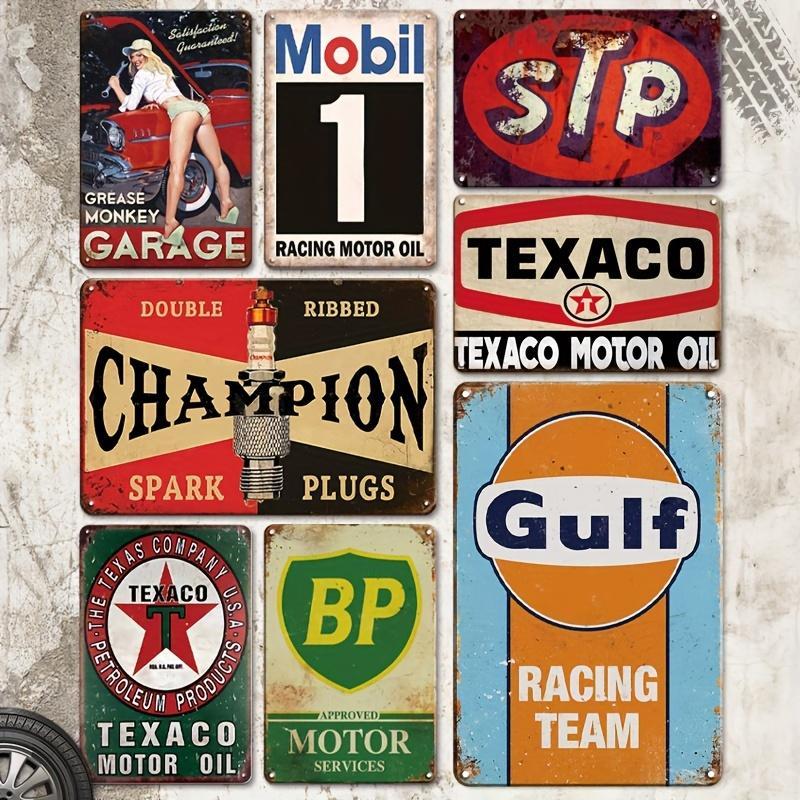 Product Introduction of Vintage Metal Tin Sign, 8 Counts/set Retro Garage Sign, Wall Decor for Home Living Room Bedroom Office, Man Cave Decor, Gift 5