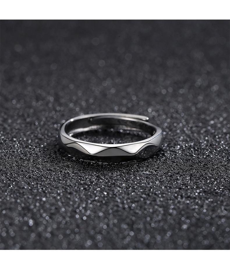 Product Introduction of Nhẫn bạc Sterling dành cho nam giới, Nhẫn Đơn, Nhẫn nam Hợp Xu hướng Nhẫn bạc Cá tính, Nhẫn bạc sinh viên cao cấp, Không phai màu, 926 14
