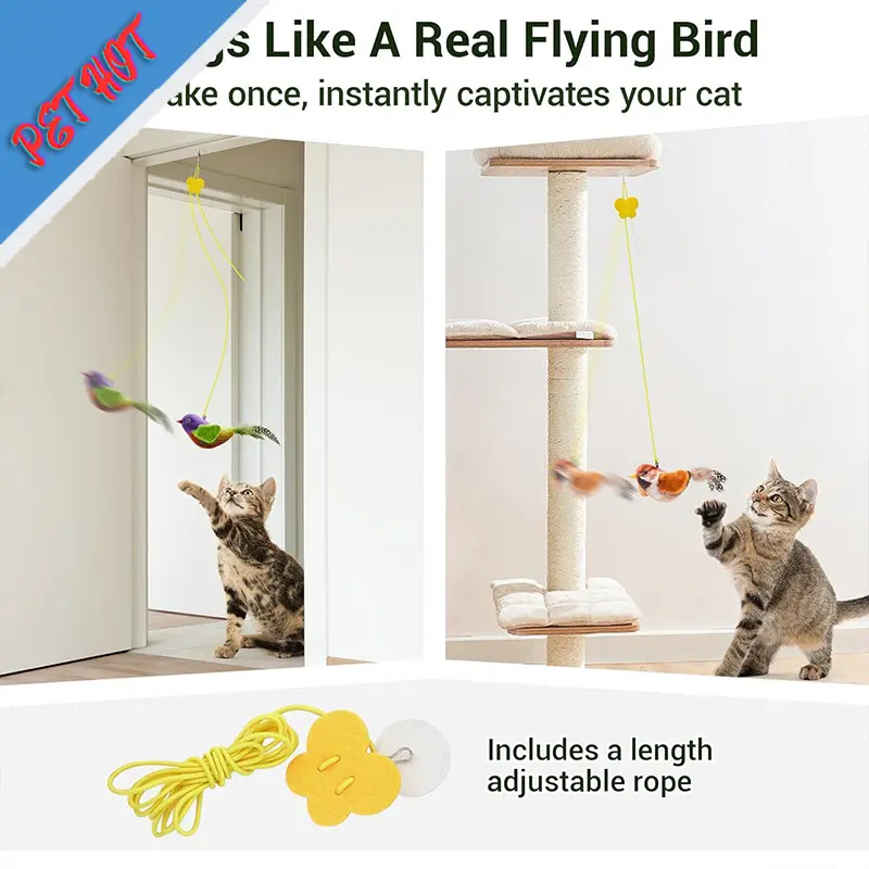 Cat Toys For Indoor Cats Interactive Cat Toy Realistic Bird Sound Cat Toy Plush Cat Toy Catnip Cat Toy for Cats Kitten Toy