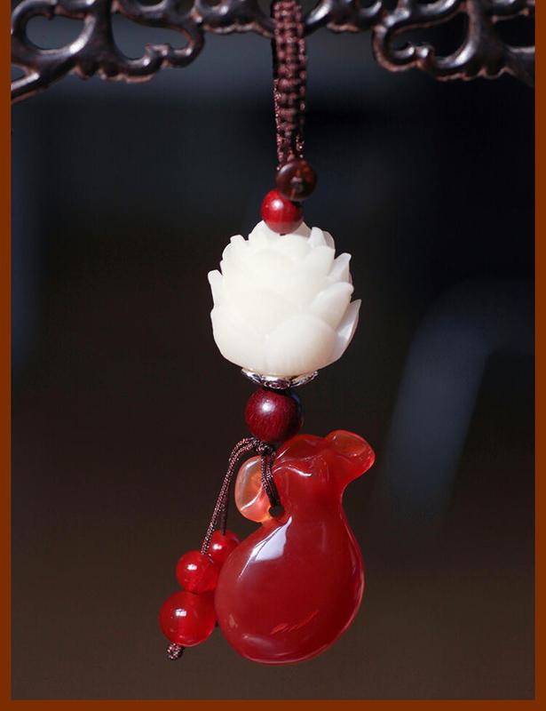Product Introduction of Mặt Dây Chuyền Chìa Khóa Ô Tô, Thiết Kế Hoa Sen Bồ Đề, Làm Bằng Chalcedony, Quà Tặng Sáng Tạo, Móc Chìa Khóa, Thích Hợp Cho Nam Và Nữ, Thời Trang, Đồ Trang Trí Túi Cao Cấp Móc Chìa Khoá Móc Khoá 26