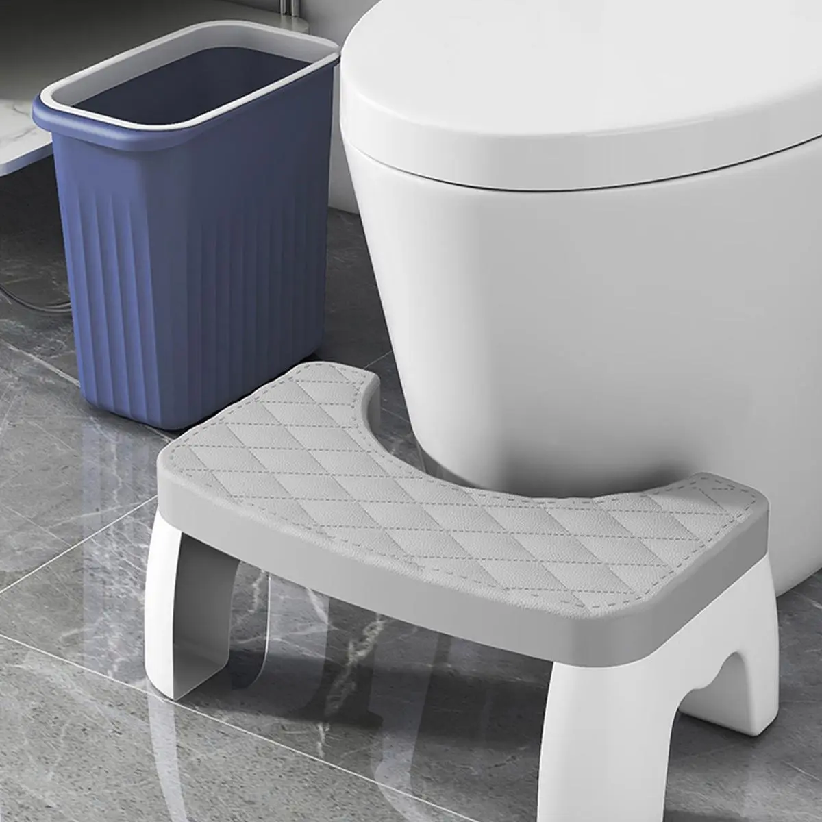 1 PCS Toilet Seat Stool Portable Squat Stool Home Adult Bathroom Accessories Toilet Squat Stool Removable Non-slip Smooth Cleaning