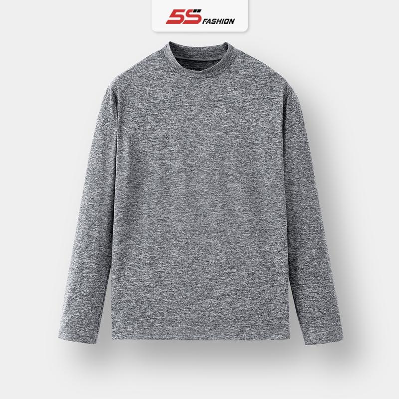Áo Giữ Nhiệt Nam 5S FASHION Cổ 3 Phân, Thiết Kế Dệt Melange Cao Cấp, Nổi Bật AGN24004