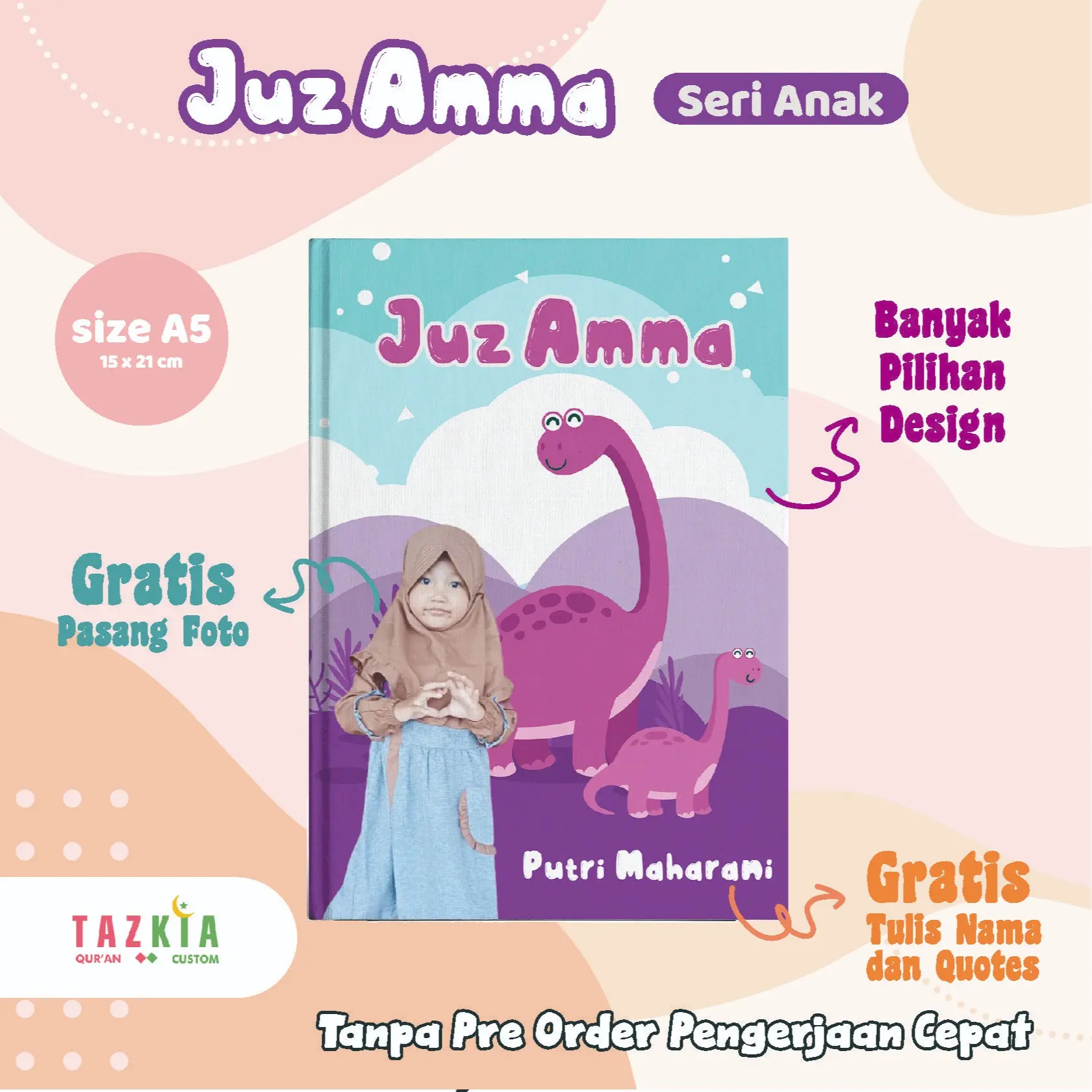Buku Juz Amma Custom Nama dan Foto untuk Anak Books