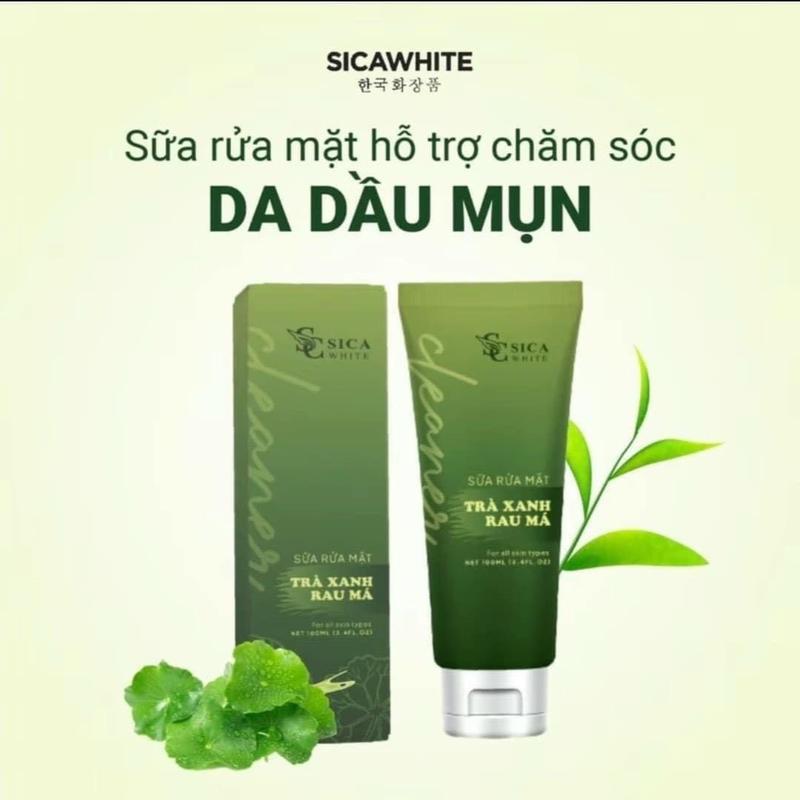 Sữa rửa mặt trà xanh rau má sica white Skincare Cleansing bột rửa mặt anua chăm sóc da mụn hypoallergenic _ Women Dưỡng Da