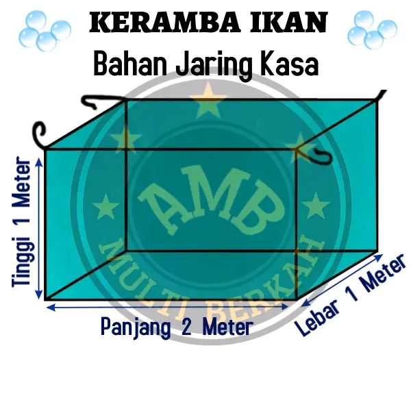Keramba Ikan Hapa Jaring Apung Bahan Kasa Ukuran 2m x 1m x 1meter 1