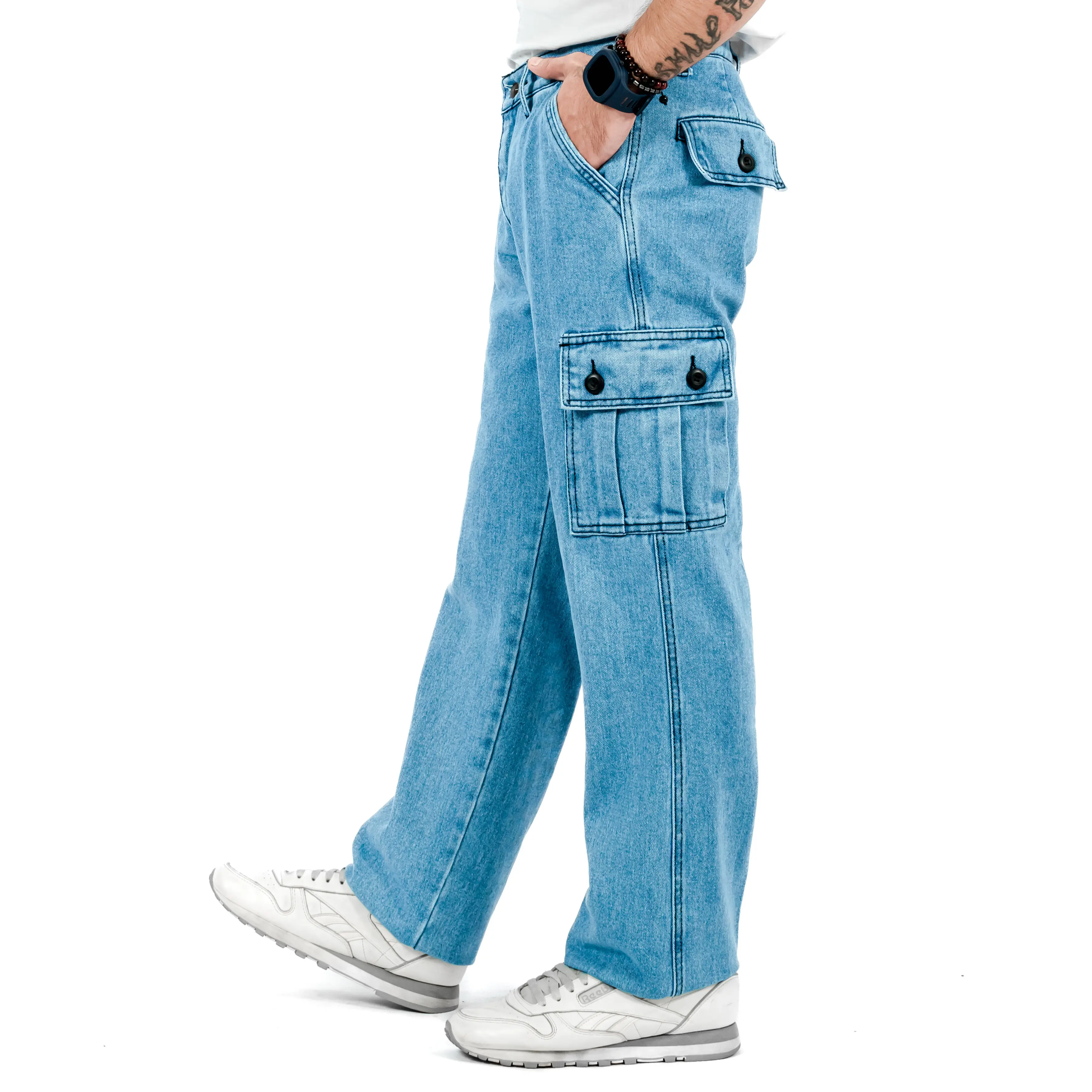 Gizmo Celana Cargo Jeans Pria Loose fit reguler gombrong / Long cargo pants Bioblitz Keren Nyaman