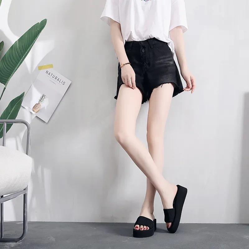 RR sandal wedges slop/kokop simpel sandal wedges wanita terbaru 2023 3