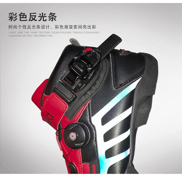 Product Introduction of Cross-Country Four Seasons Factory Riding Boots Motorcycle Shoes Motorcycle Cross-Border Outdoor Traveling by Motorcycle Direct Supply Racing Boots Equipment Footwear Boy Walking Shoes Closed Comfort 11