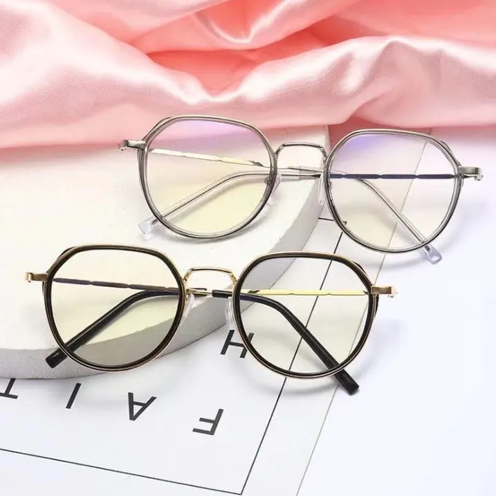 Kacamata Pria Wanita Fashion Retro Anti Radiasi Metal Sunglasses-Korea TO24 Eyewear 1