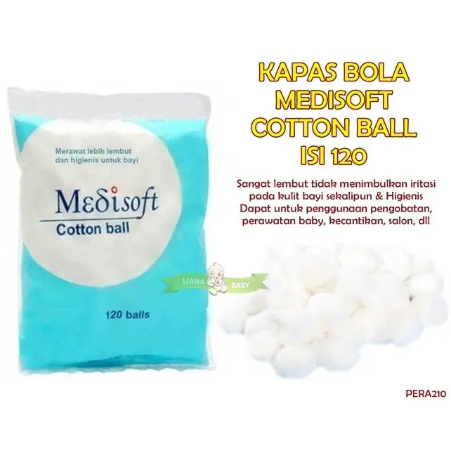PERA210 KAPAS BOLA MEDISOFT COTTON BALL ISI 120 BLUE