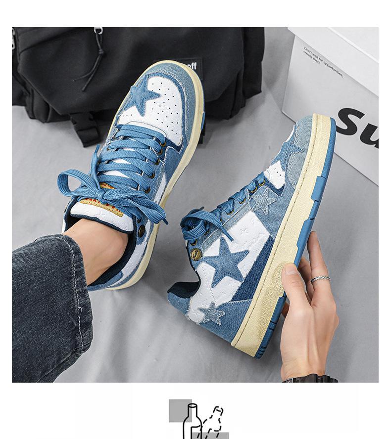 Product Introduction of Giày Nam, Bộ Sưu Tập Mùa Lò Xo Mới, Giày Denim Maillard, Họa Tiết Ngôi Sao, Giày Thể Thao, Dễ Phối Đồ Thường Ngày Thời Trang Độc Đáo Giày Thể Thao, Thời Trang Và Thanh Lịch, Dễ Phối Đồ 15