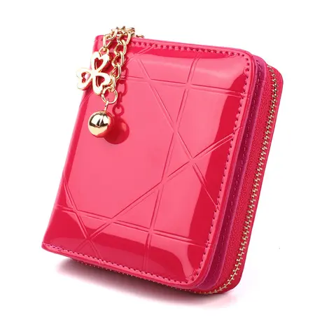 DOMPET KECIL WANITA KULIT GLOSSY  ABG FASHION KOREA MURAH BATAM ESTER BRANDED LIPAT RESLETING 7