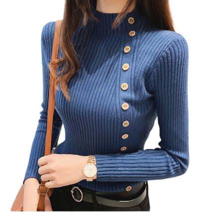  Áo Len Nhung Dài Tay Cổ 3P Cúc Đẹp Phá Cách Thu Đông Mới Nhất Nữ Women Top 