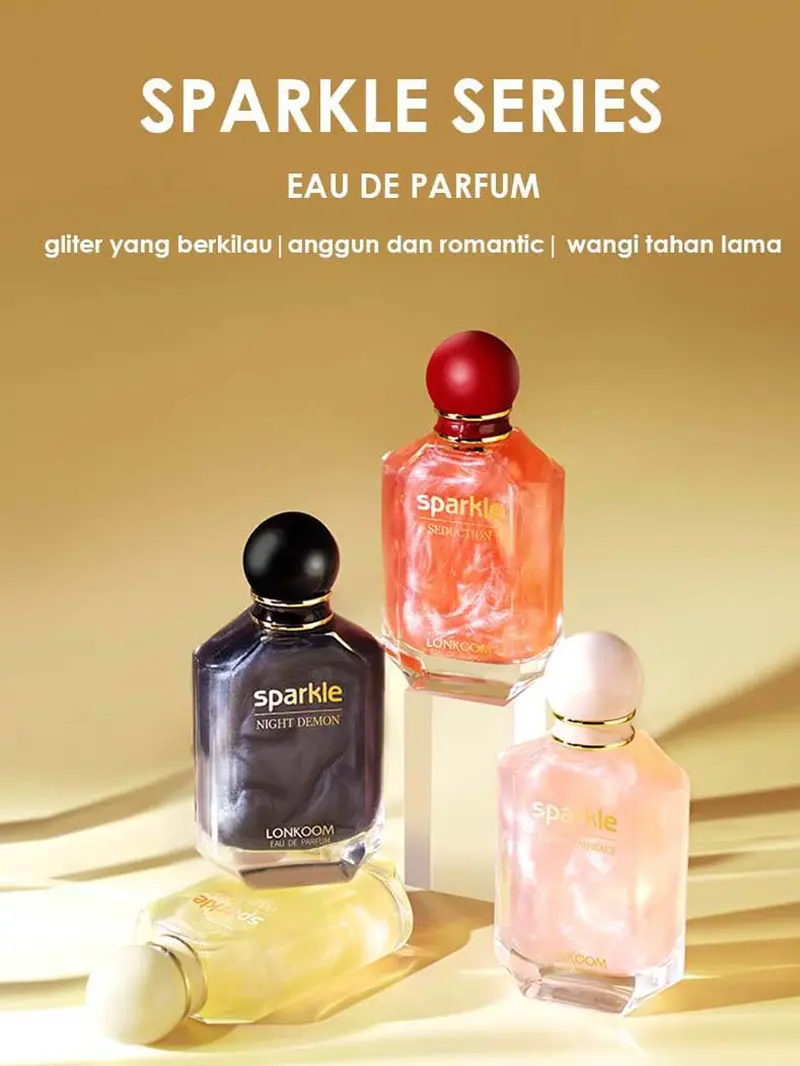 LONKOOM PARFUM CHRISTMAS GIFT Sparkle Seduction dan Tender Embrace EDP 100ml Parfum Wanita Premium Wangi Tahan Lama Vanilla Women Black Perfume