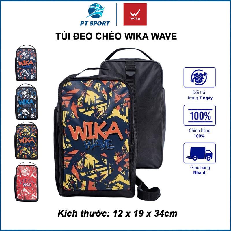 Túi Đeo Chéo WIKA Wave Chính Hãng, Mầu Xanh Vàng, Chất Liệu Vải Dù Cao Cấp, Giá Rẻ Chống Thấm Nước 2 Ngăn Đựng Giày Quần Áo Tập Gym Đá Bóng Túi Thể Thao Nam Bag Sport Balo