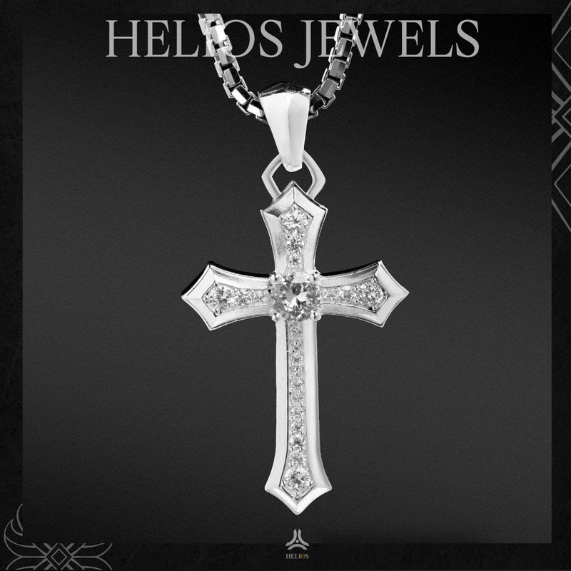 Mặt Dây Chuyền Bạc S925 Bling Rome Cross Helios Silver Original