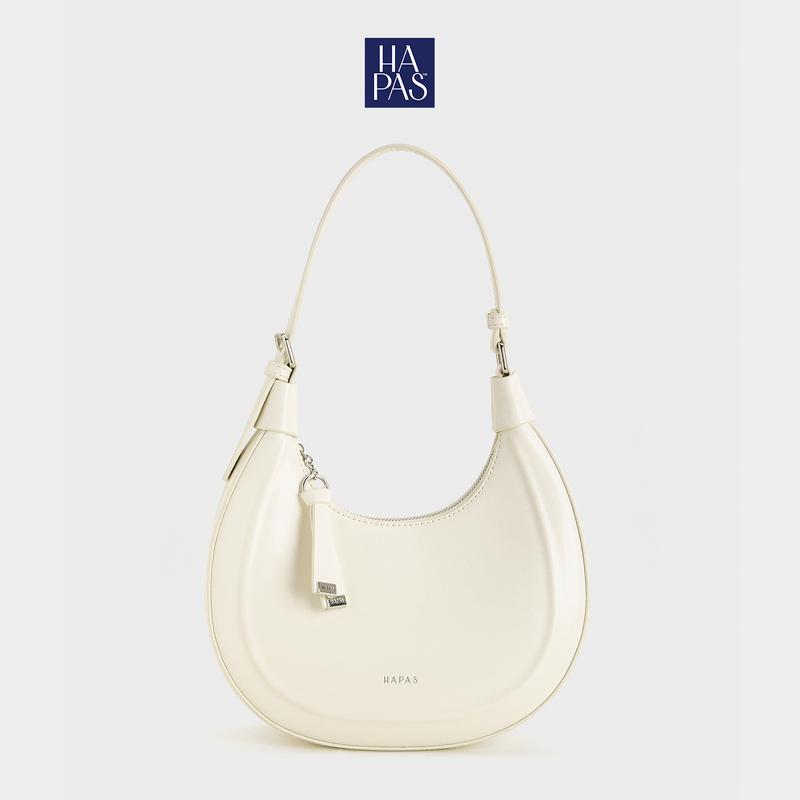 Túi Xách Nữ Đeo Vai Hobo Dập Nổi Line Embossed White Sz 23 HAPAS ...