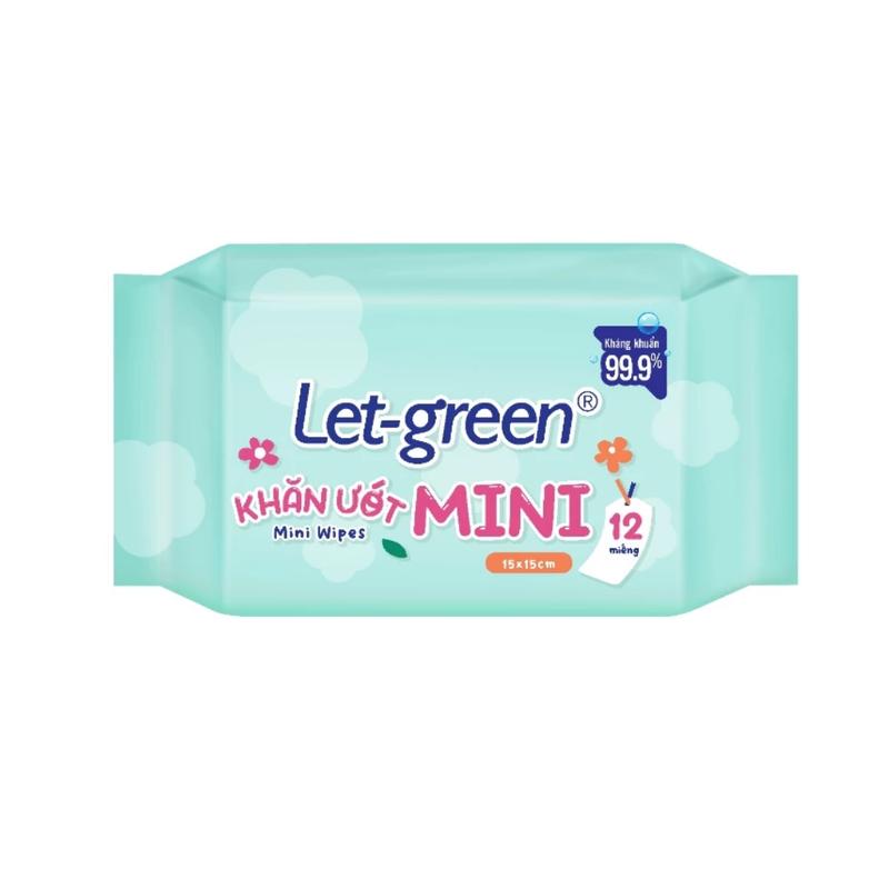 Bịch 3 Gói Khăn Ướt Mini Let-Green, Khăn Ướt Bỏ Túi Tiện Lợi 2