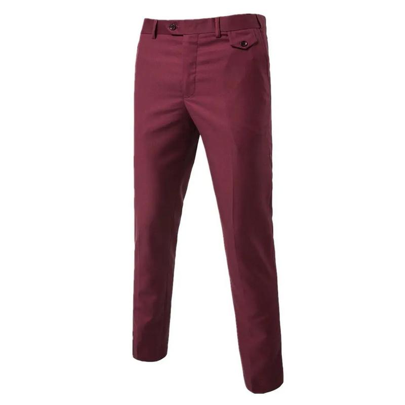 Product Introduction of Benferry 2 pcs/set plus size men solid color long sleeve lapel slim button business suit Menswear Overalls Pants Smooth Straight Stylish 13
