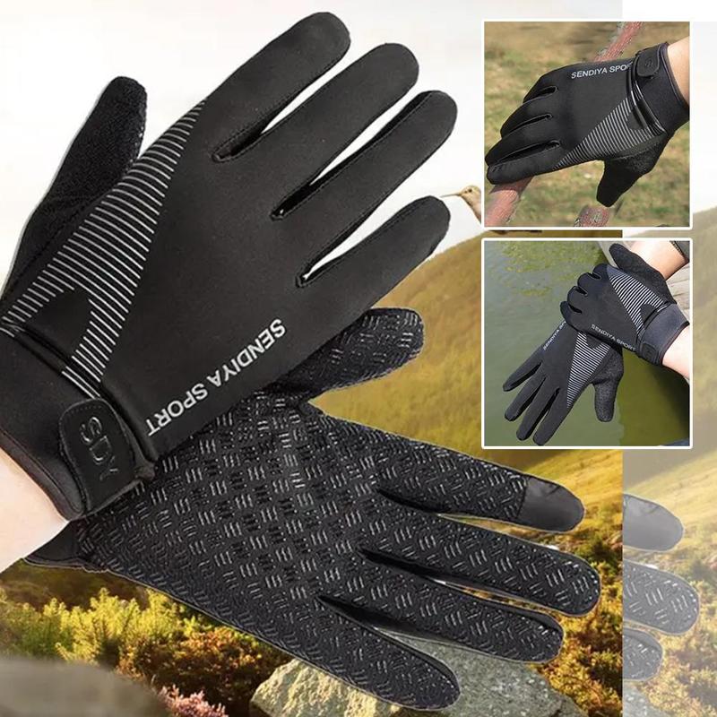 1Pair Anti-Slip Cycling Gloves Full Finger Gloves Breathable - TikTok ...