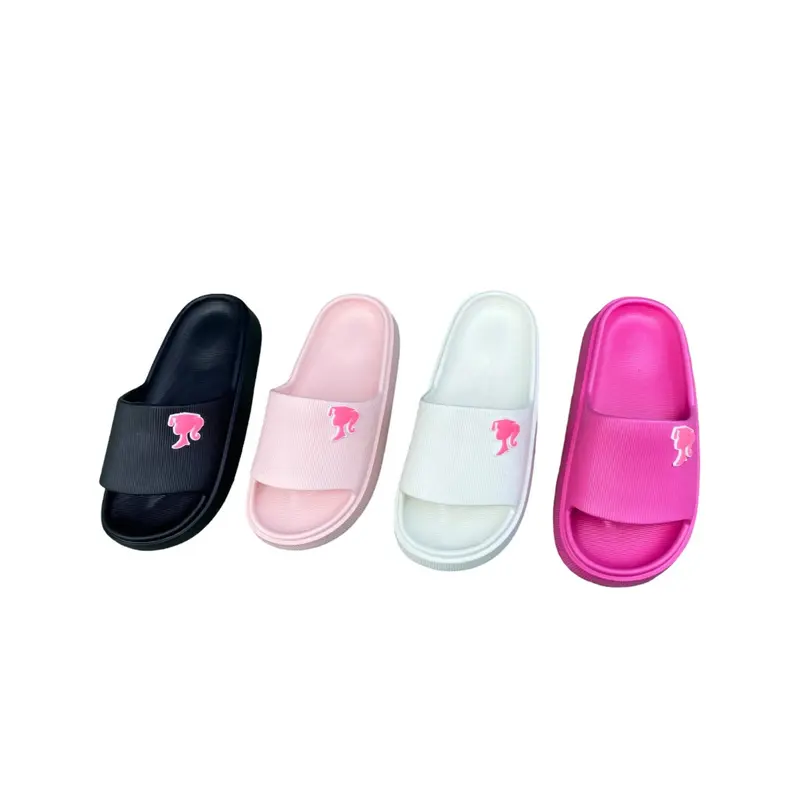 COLLIN SENDAL CEWEK DEWASA SELOP SENDAL SLIP ON TERBARU LOGO BARBIE B7840-1 Sandal Shoes Wanita 8