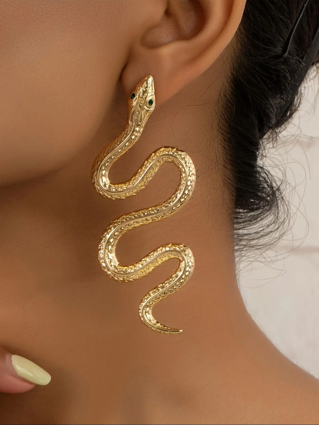 Boho Style Snake Design Dangle Earrings, 1 Pair Fashion Jewelry for Party, Daily Clothing Decor, Trendy All-match & Exquisite Jewelry for Birthday Gift