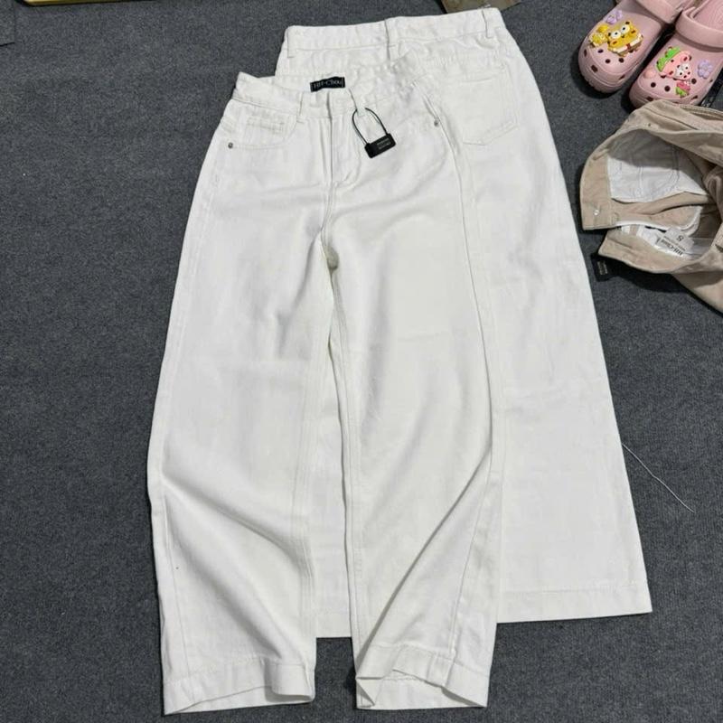 Quần Jean Nữ suông Trơn V46, V47, V48 (S-2XL) Mới Chất Jean Vải QC mềm | BigBuy360 - bigbuy360.vn