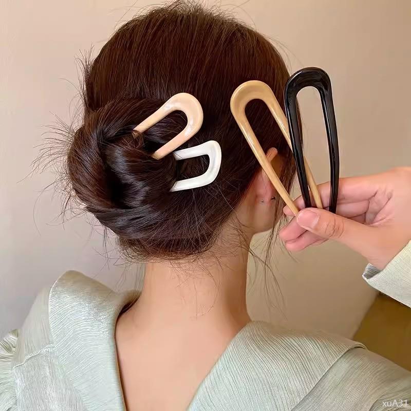Ghim hoa mai  Nét đẹp vượt thời gian Trâm cài tóc chữ U búi tóc cổ điển màu bóng trơn đơn giản thanh lịch giá rẻ K138 kẹp  hàn  quốc  sứ  càng  cua  3  răng  vịt  lò  xo trâm  bằng  vợt  cầu  lông sét keptoc set  có  hộp  đựng  con kepgap  custom  tên 2