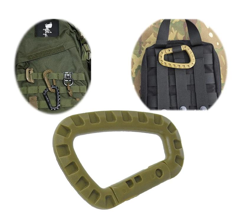Product Introduction of 1/2/4PCS 6x Tactical Carabiner Carabina Karabiner Clip Plastic Cadet Hiking Camping 25