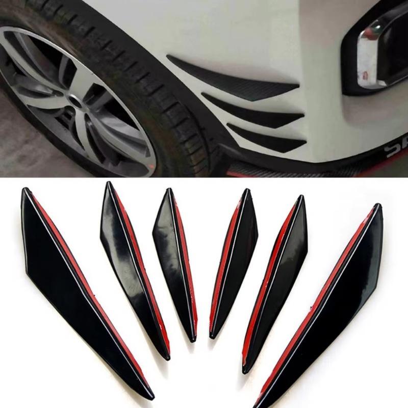 6 Pcs Car Spoiler Splitters Decorative Protect Vehicle Edge Car Tuning Canard Universal Front Bumper Lip Car Accessories 1
