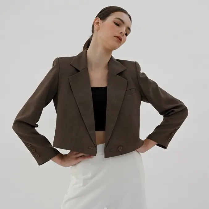 Crop Blazer Premium 007 | Jas Wanita | Blazer Wanita