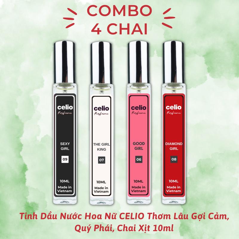  Celio Tinh Dầu Nước Hoa Nữ Good Girl Mini 10ML EDP Thơm Lâu 6-8 Giờ Quyến Rũ Sang Chảnh Dạng Xịt Tiện Lợi Xuất Xứ Việt Nam 