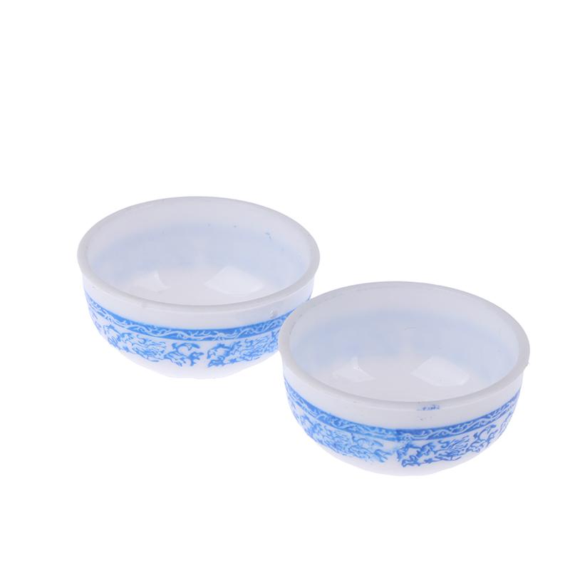 Product Introduction of 2Pcs/Set 1:6 Dollhouse Miniature Retro Bowl Blue and White Bowl Tableware Kitchen Model Decor Toy Doll House Accessories 20